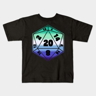 D20 Pride Flag Dice Kids T-Shirt